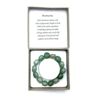 Large Beaded Bracelet Dark Aventurine - Image 3