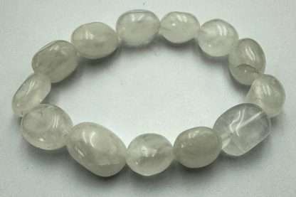 Large Beaded Bracelet Dark Clear Quartz - Image 2