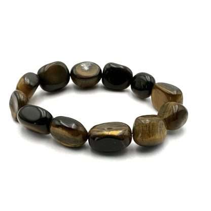 Large Beaded Bracelet Tiger Eye - Image 2