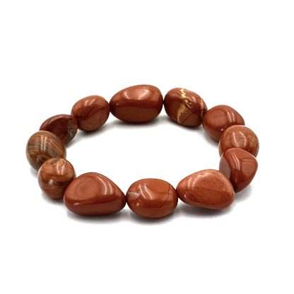 Large Beaded Bracelet Red Jasper - Image 2