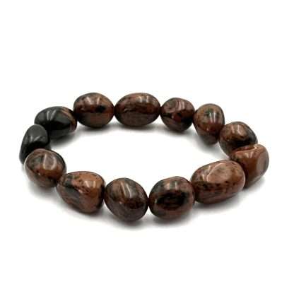Large Beaded Bracelet Mahogany Obsidian - Image 2