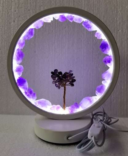 Amethyst LED USB Lamp with Gemstone Tree - Image 5