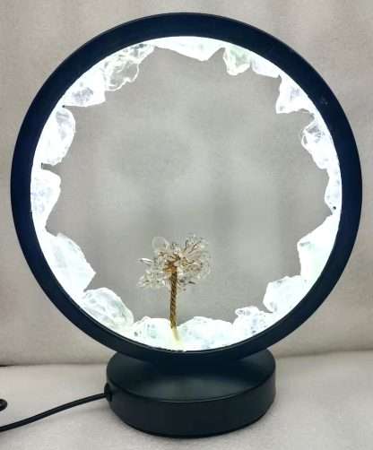 Clear Quartz LED USB Lamp with Gemstone Tree - Image 5