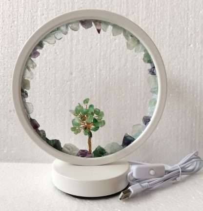 Fluorite LED USB Lamp with Gemstone Tree - Image 4