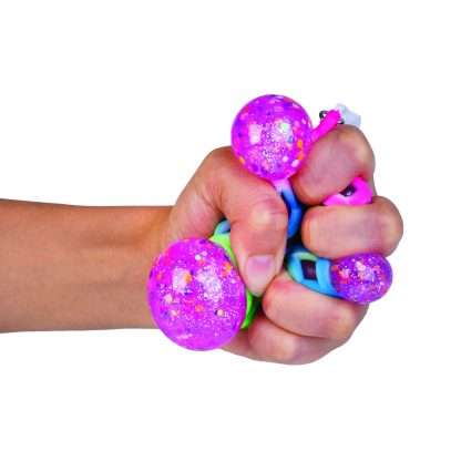 Sensory Squishy Glitter Ball Keychain - Image 3