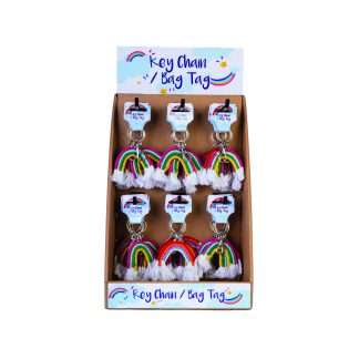 Rainbow Keychain Bag Tag