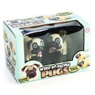 Wind Up Racing Pugs - Set of 2