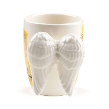 Angel Wings Ceramic Shaped Handle Mug with Decal - Image 4