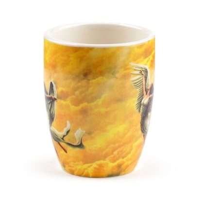 Angel Wings Ceramic Shaped Handle Mug with Decal - Image 6
