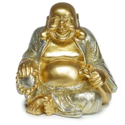 Mini Lucky Glitter Chinese Laughing Buddha 8cm - Image 3