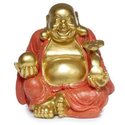 Mini Lucky Glitter Chinese Laughing Buddha 8cm - Image 5