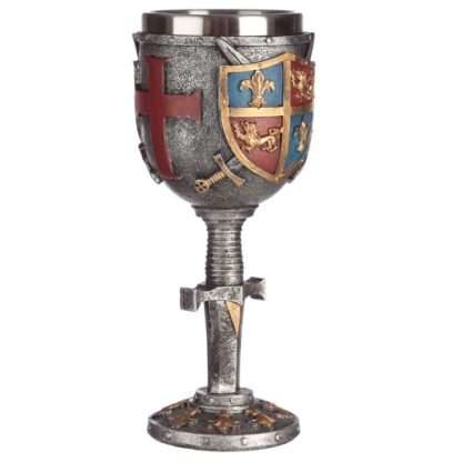Decorative Coat of Arms & Sword Goblet - Image 3