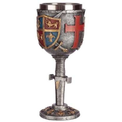 Decorative Coat of Arms & Sword Goblet - Image 4