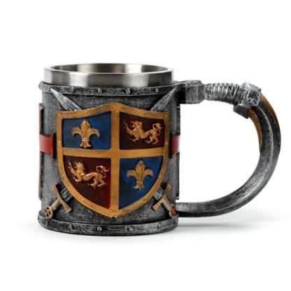 Decorative Coat of Arms Gold & Silver Tankard - Image 2