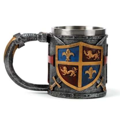Decorative Coat of Arms Gold & Silver Tankard - Image 5