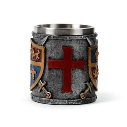 Decorative Coat of Arms Gold & Silver Tankard - Image 7