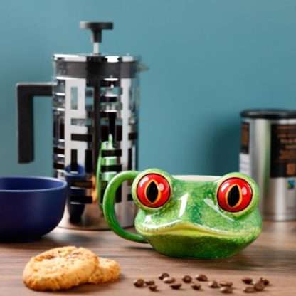 Tree Frog Head Ceramic Shaped Mug - Image 5