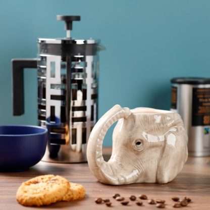 Elephant Head Ceramic Shaped Mug - Image 6