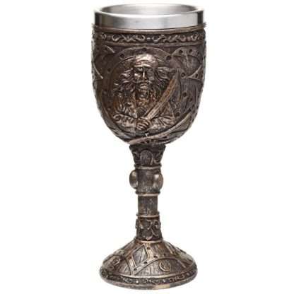 Decorative Brushed Gold Wood Effect Pirate Goblet - Image 6
