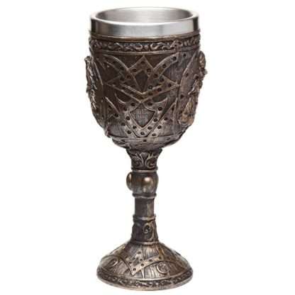 Decorative Brushed Gold Wood Effect Pirate Goblet - Image 7