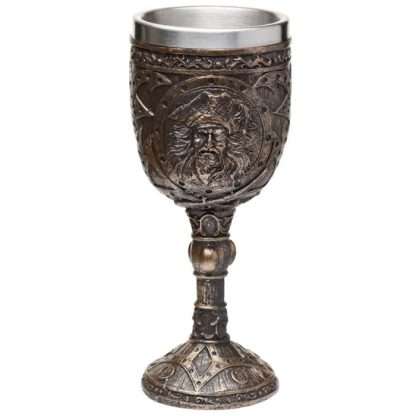 Decorative Brushed Gold Wood Effect Pirate Goblet - Image 8