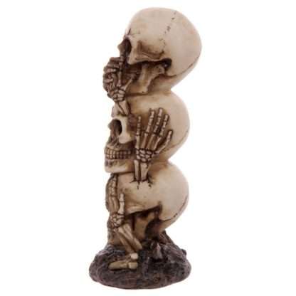 Hear No Speak No See No Evil Skull Totem Decoration - Image 2