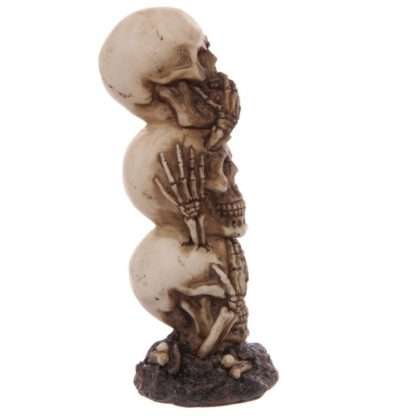 Hear No Speak No See No Evil Skull Totem Decoration - Image 4