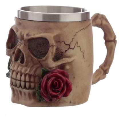 Decorative Skulls and Roses Tankard - Image 3