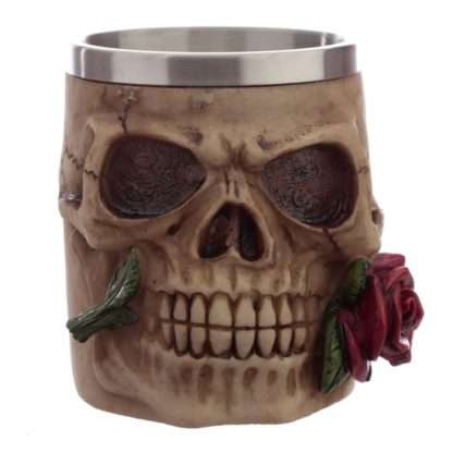 Decorative Skulls and Roses Tankard - Image 4