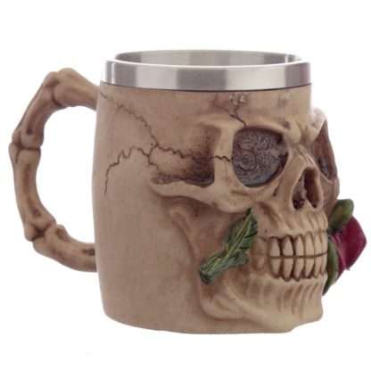 Decorative Skulls and Roses Tankard - Image 5