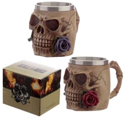 Decorative Skulls and Roses Tankard - Image 6