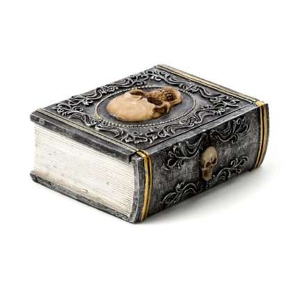 Skull Embellished Book Shaped Trinket Box - Image 4