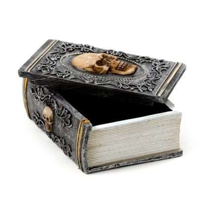 Skull Embellished Book Shaped Trinket Box - Image 7