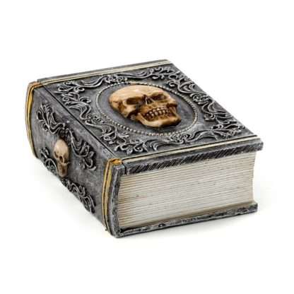 Skull Embellished Book Shaped Trinket Box - Image 8