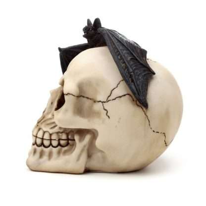 Gruesome Skull Head with Bat Decoration - Image 4
