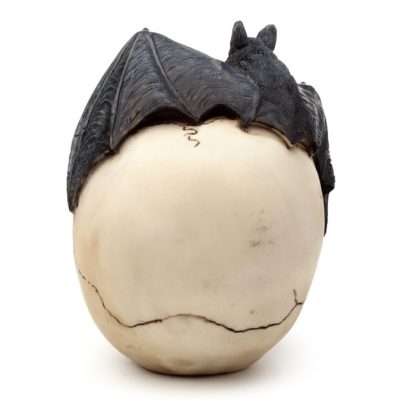 Gruesome Skull Head with Bat Decoration - Image 5