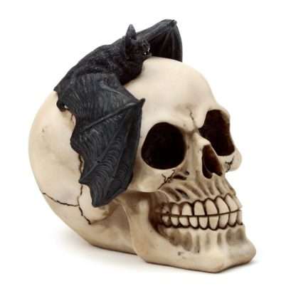 Gruesome Skull Head with Bat Decoration - Image 8