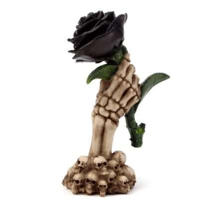 Skeleton Hand Holding Black Rose Decoration - Image 5
