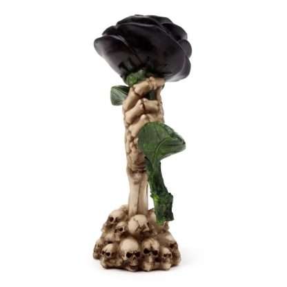 Skeleton Hand Holding Black Rose Decoration - Image 7