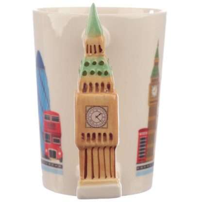 London Souvenir Big Ben Ceramic Shaped Handle Mug - Image 2