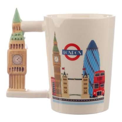 London Souvenir Big Ben Ceramic Shaped Handle Mug - Image 3