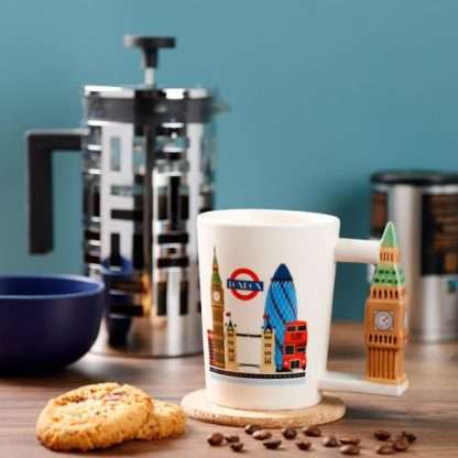 London Souvenir Big Ben Ceramic Shaped Handle Mug - Image 6