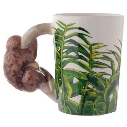 Jungle Explorer Sloth Ceramic Shaped Handle Mug - Image 3