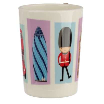 London Souvenir Queen Ceramic Shaped Handle Mug - Image 4