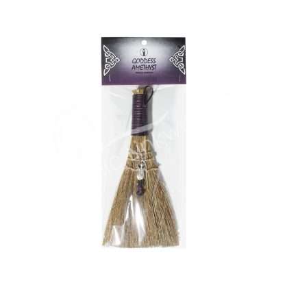 Wicca Broom - Goddess with Amethyst 20cm - Image 2