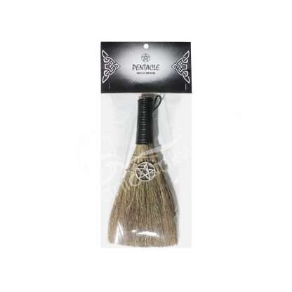 Wicca Broom  - Pentacle 20cm - Image 2