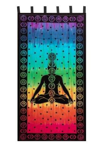 Curtain - Seven Chakras Tie Dye 111cm x 222cm