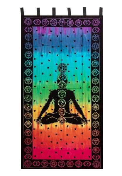 Curtain - Seven Chakras Tie Dye 111cm x 222cm