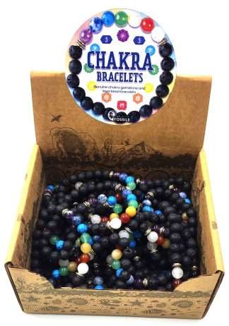 Lava Stone Chakra Bracelets