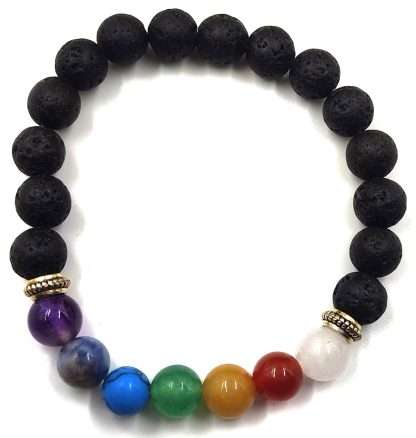 Lava Stone Chakra Bracelets - Image 2
